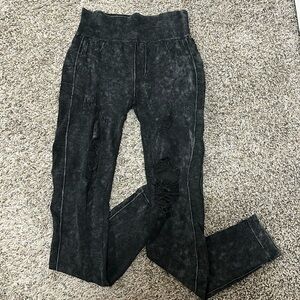 Black Distressed Leggings